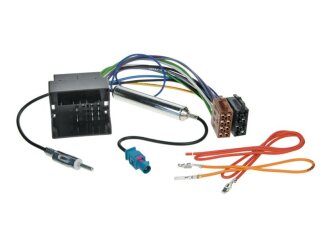 ISO-Adapter auf Audi, Seat, Skoda, VW mit Antennenadapter (DIN)